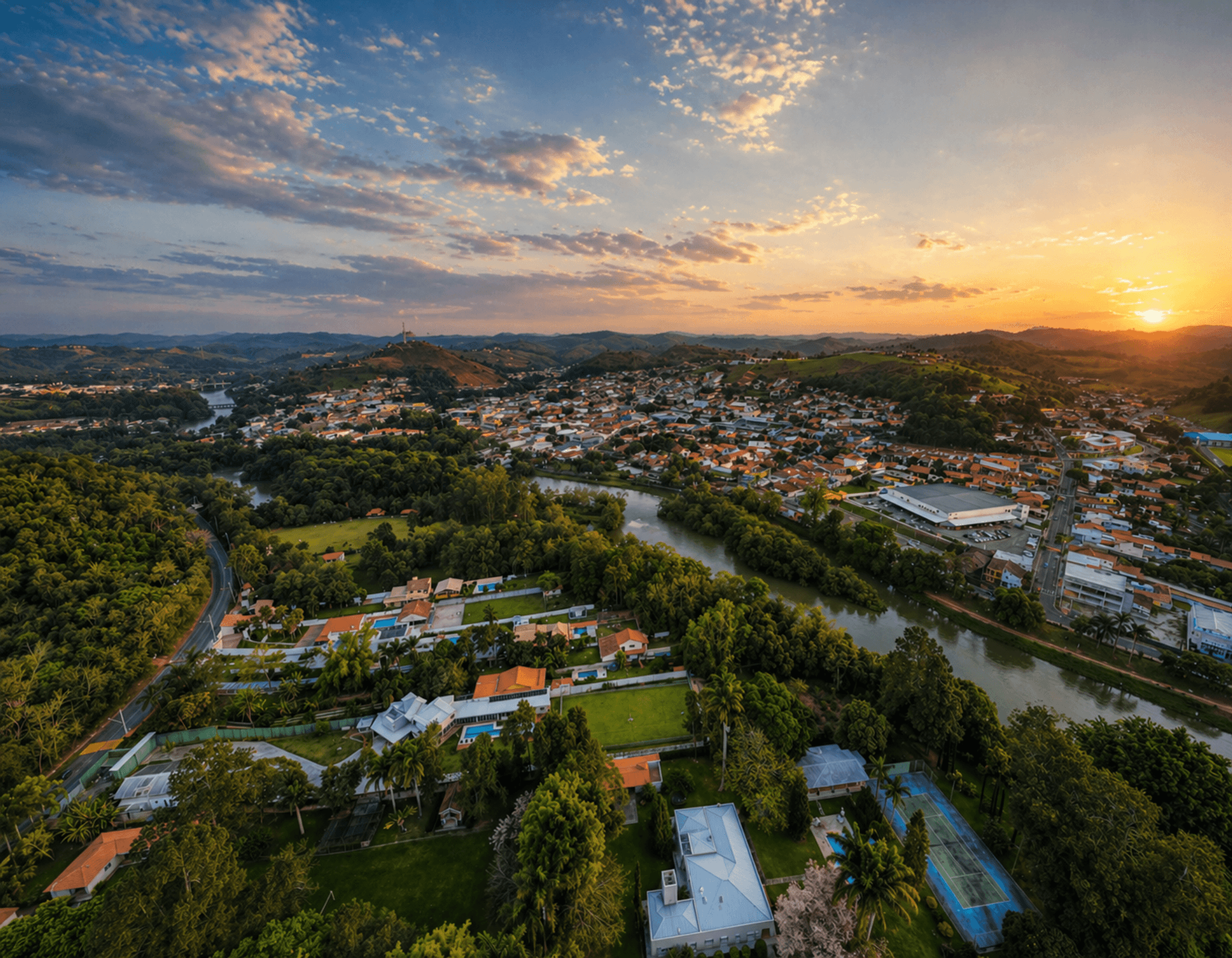 Vista aérea de Guararema — imóveis à venda e para alugar na região